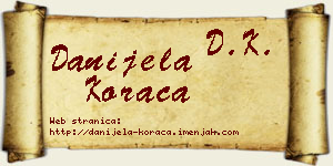 Danijela Koraca vizit kartica